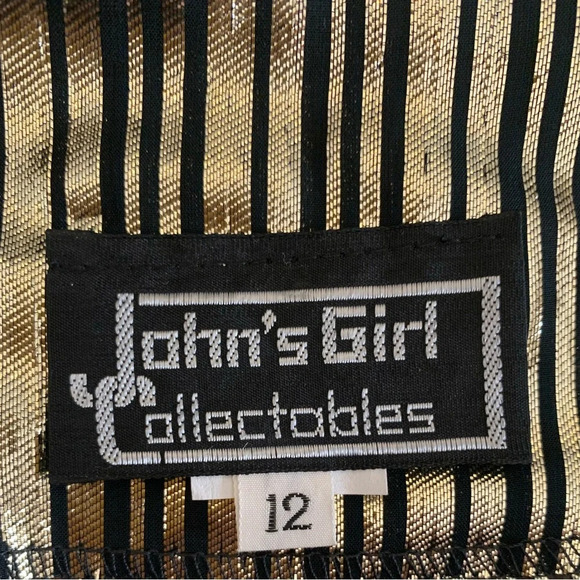 Vintage gold and silver blouse, 1980’s 1970’s John’s girl top, disco shirt - Picture 9 of 9